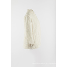 White fake fur warmly outer coat